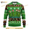 Rick And Morty Green All Over Printed Funny Ugly Christmas Sweater