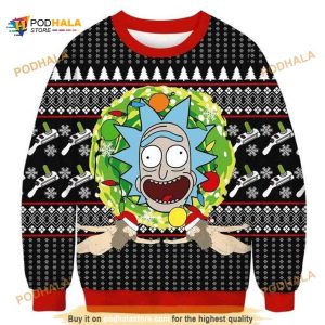 Rick Sanchez All Over Printed Funny Ugly Christmas Sweater