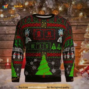Rick Sanchez Chemistree Chemistry Ugly Christmas Sweater