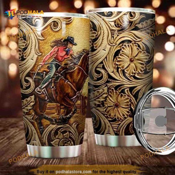 Riding Horse Stainless Steel Cup Coffee Tumbler