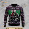 Riding Motor All Over Printed Funny Ugly Christmas Sweater