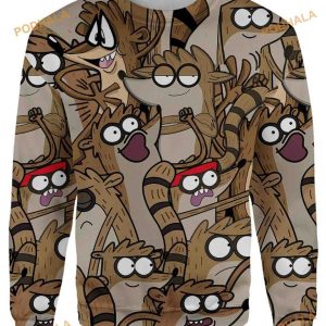 Rigby All Over Printed Funny Ugly Christmas Sweater