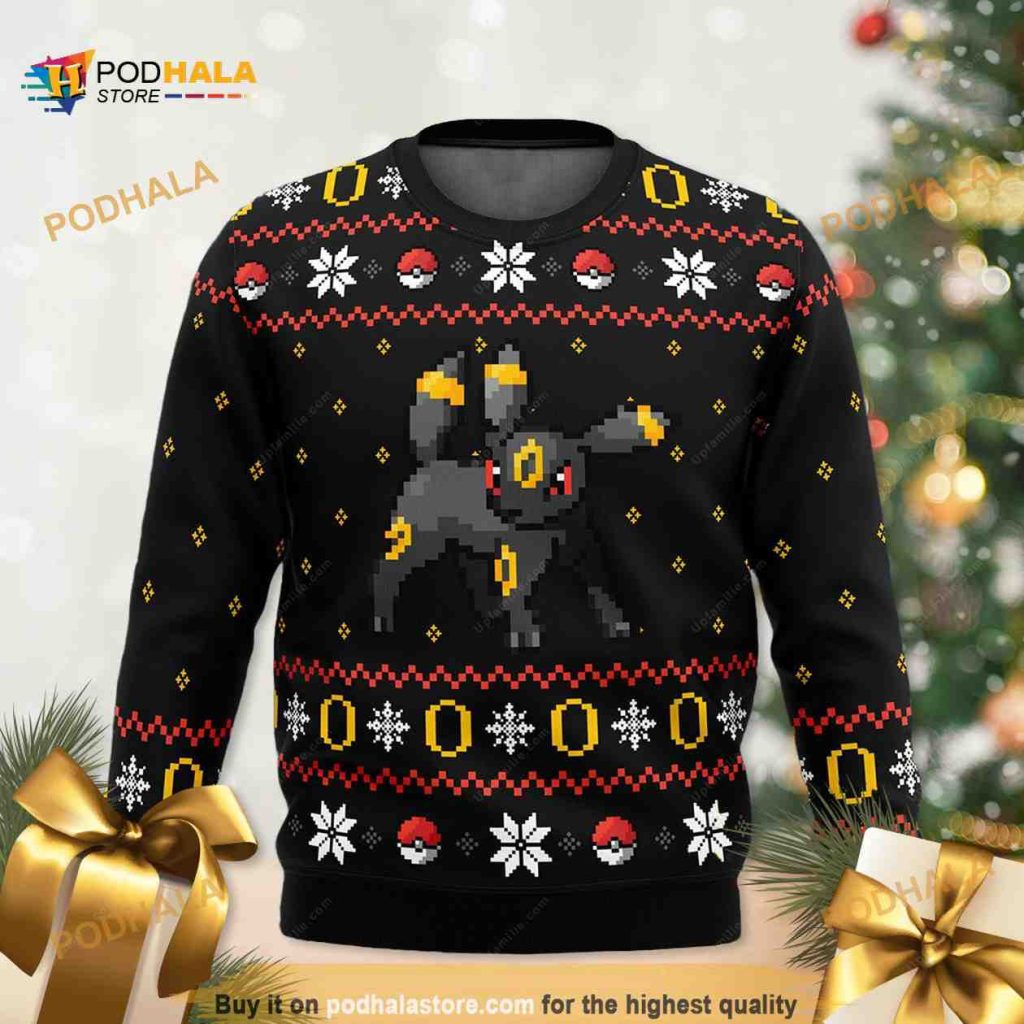 Ring Of Umbreon Pokemon Ugly Christmas Sweater, Xmas Gifts