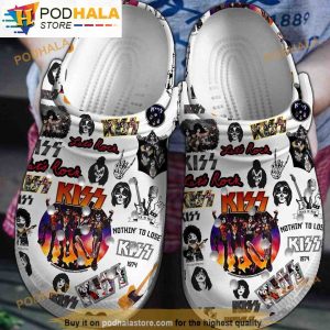 Rock Band Kiss White 3D Funny Crocs Clog Shoes