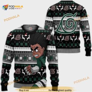Rock Lee Anime Ugly Christmas Funny Ugly Christmas Sweater