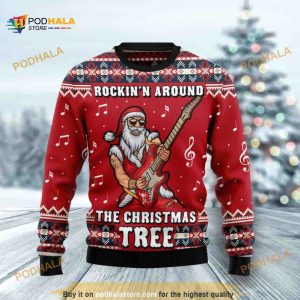 Rocking Around the Christmas Tree All Over Printed Funny Ugly Christmas Sweater