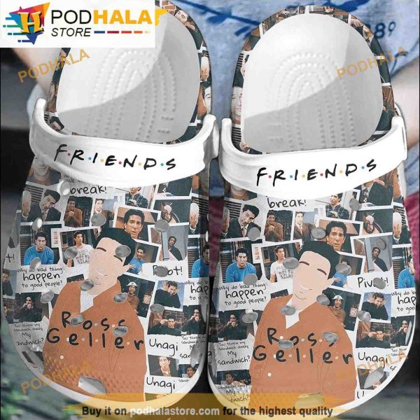 Ross Geller Friends 3D Funny Crocs Slippers