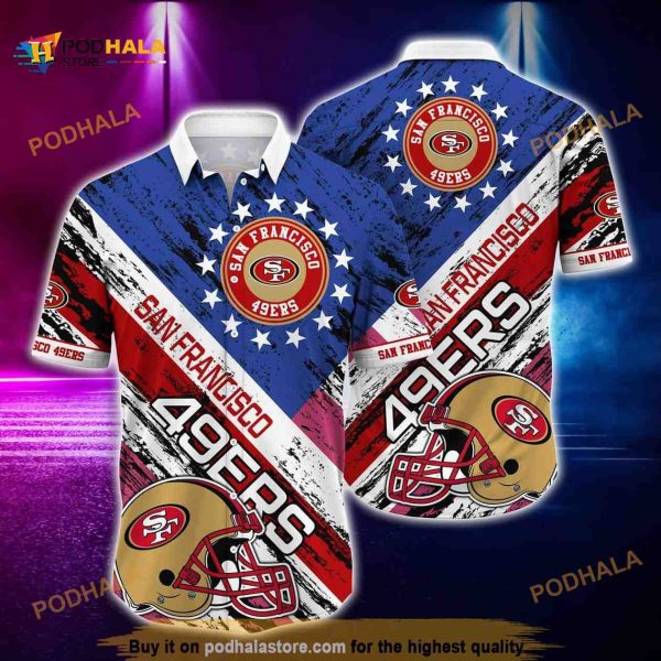 Rugby Helmet NFL San Francisco 49ers Funny Hawaiian Shirt For Football Fans