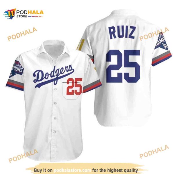 Ruiz 25 Los Angeles Dodgers Funny Hawaiian Shirt Gift For Sport Fans