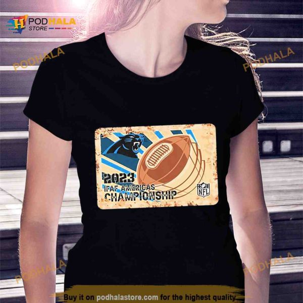Rusty Metal Carolina Panthers 2023 IFAF Americas Championship NFL logo Shirt