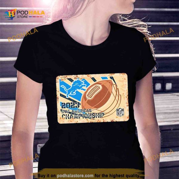 Rusty Metal Detroit Lions 2023 IFAF Americas Championship NFL logo Shirt