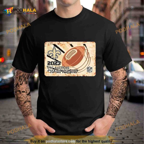 Rusty Metal New Orleans Saints 2023 IFAF Americas Championship NFL logo Shirt