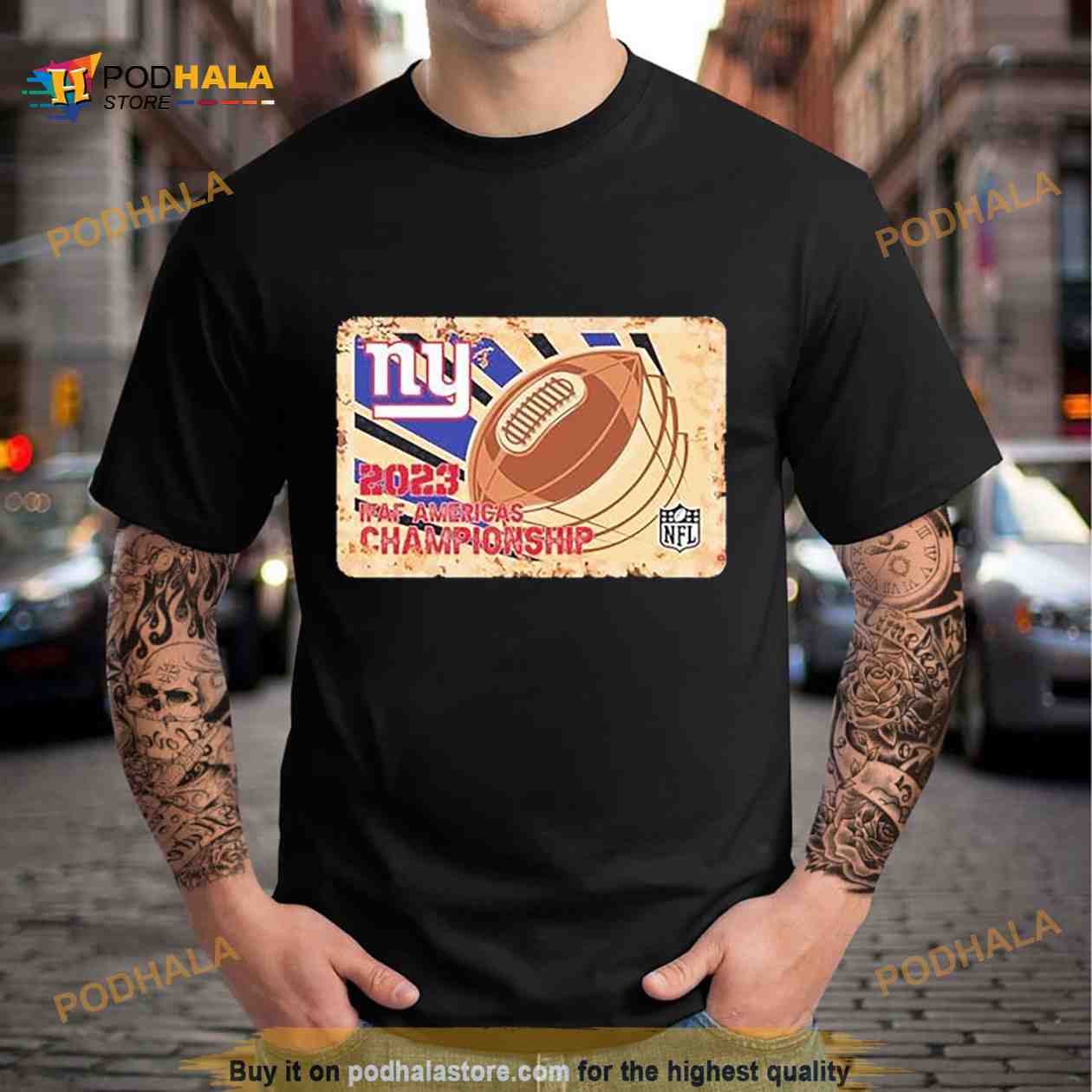 Rusty Metal New York Giants 2023 IFAF Americas Championship NFL logo Shirt Rusty Metal New York Giants 2023 IFAF Americas Championship NFL logo Shirt
