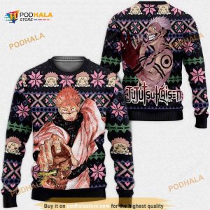 Ryomen Sukuna Anime Manga Jujutsu Kaisen Ugly Anime Christmas Sweater