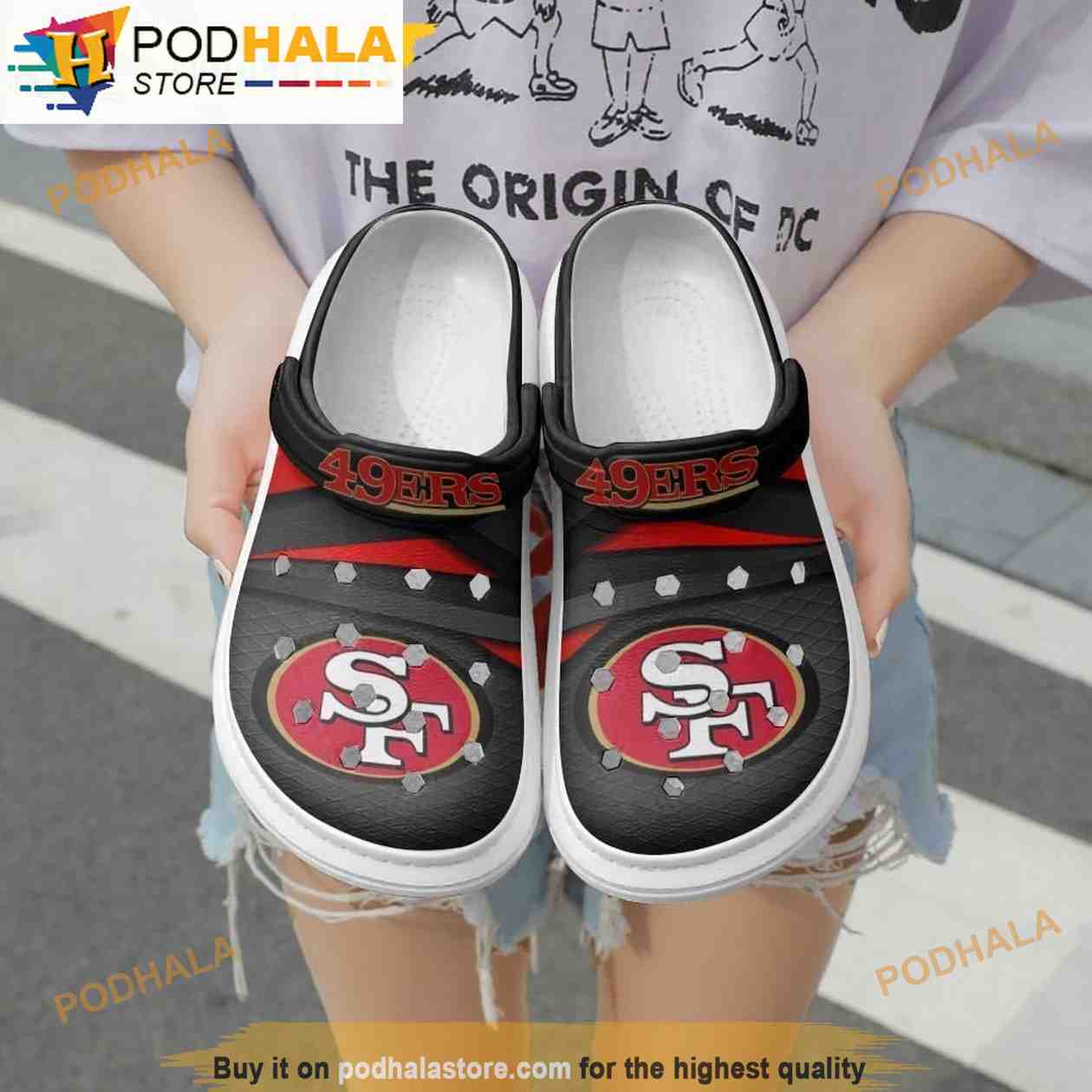 SF 49ers Funny 3D Funny Crocs Clog Shoes - Bring Your Ideas, Thoughts And  Imaginations Into Reality Today