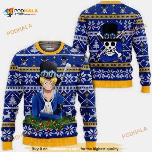 Sabo One Piece Anime Xmas Ugly Anime Christmas Sweater