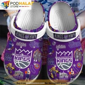Sacramento Kings NBA Purple 3D Funny Crocs Clog Shoes