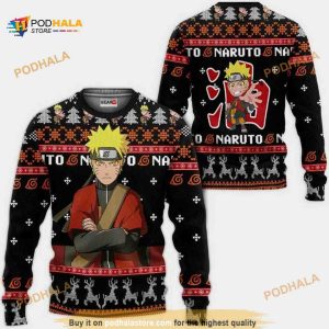 Sage Naruto Anime Xmas Wool Ugly Anime Christmas Sweater