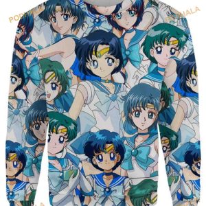 Sailor Mercury 3D Anime Christmas Sweater
