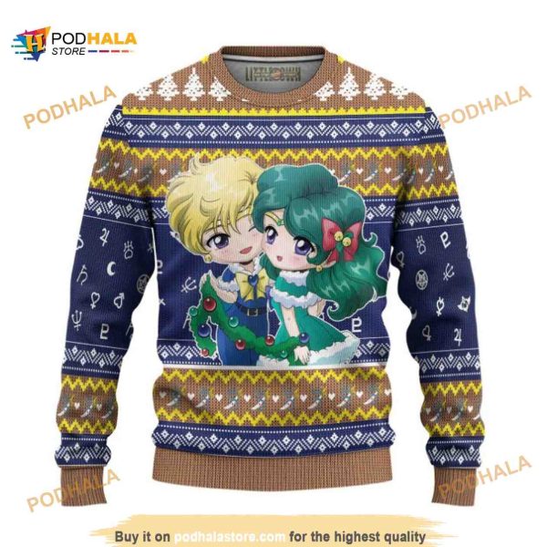 Sailor Uranus Sailor Moon Anime 3D Anime Christmas Sweater
