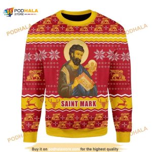 Saint Mark The Evangelist All Over Printed Funny Ugly Christmas Sweater