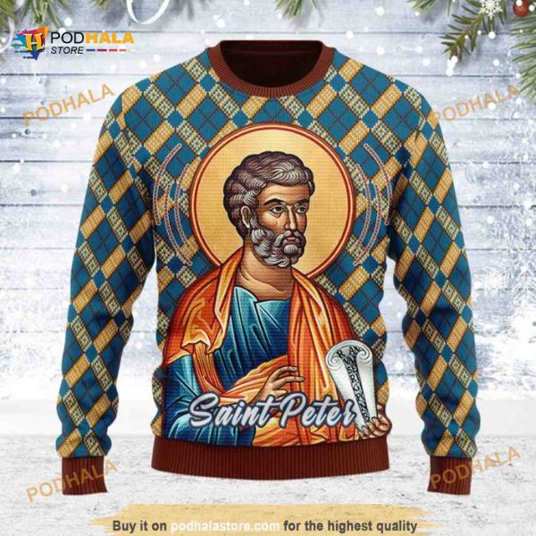 Saint Peter Ugly 3D Funny Ugly Christmas Sweater