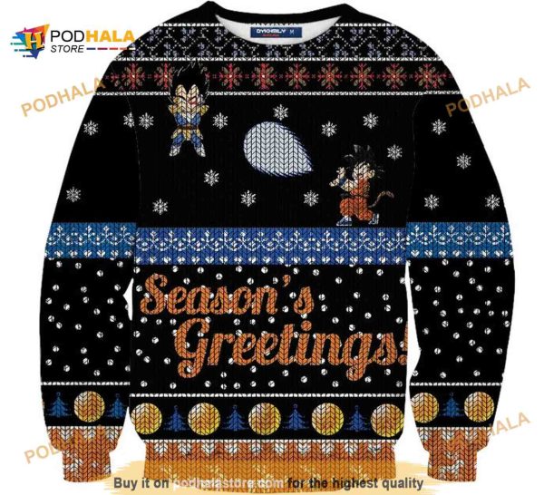 Saiyan Christmas 3D Funny Ugly Christmas Sweater