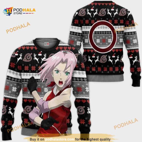 Sakura Haruno Anime Ugly Christmas Funny Sweater