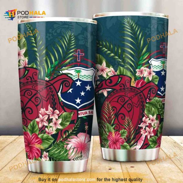 Samoa Polynesian Turtle Stainless Steel Cup Coffee Tumbler
