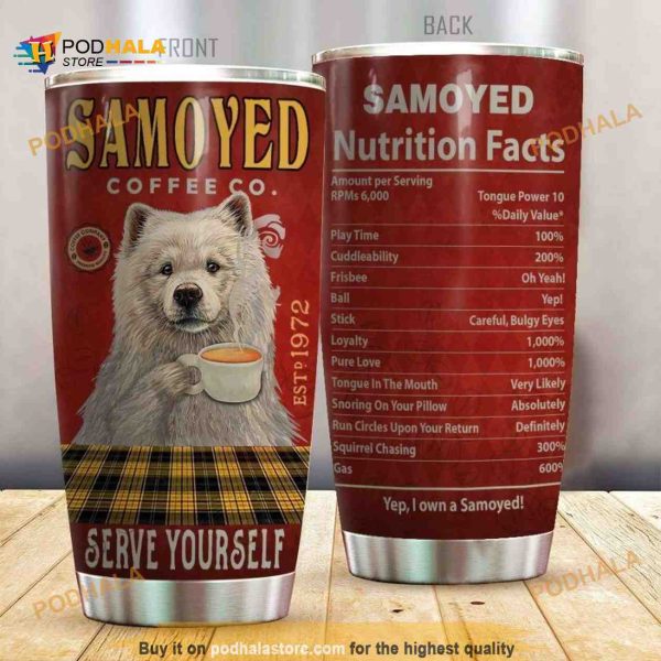 Samoyed Coffee Stainless Steel Cup Coffee Tumbler