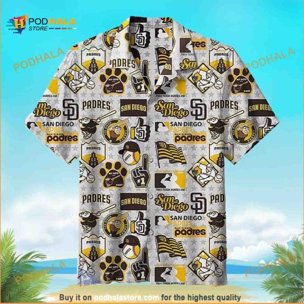 San Diego Padres MLB Hawaiian Shirt, Beach Vacation Gift