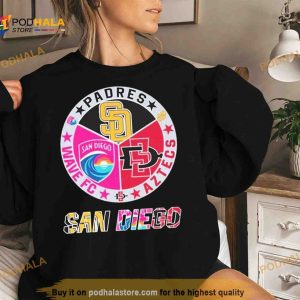 San Diego Padres Wave FC And Aztecs Shirt