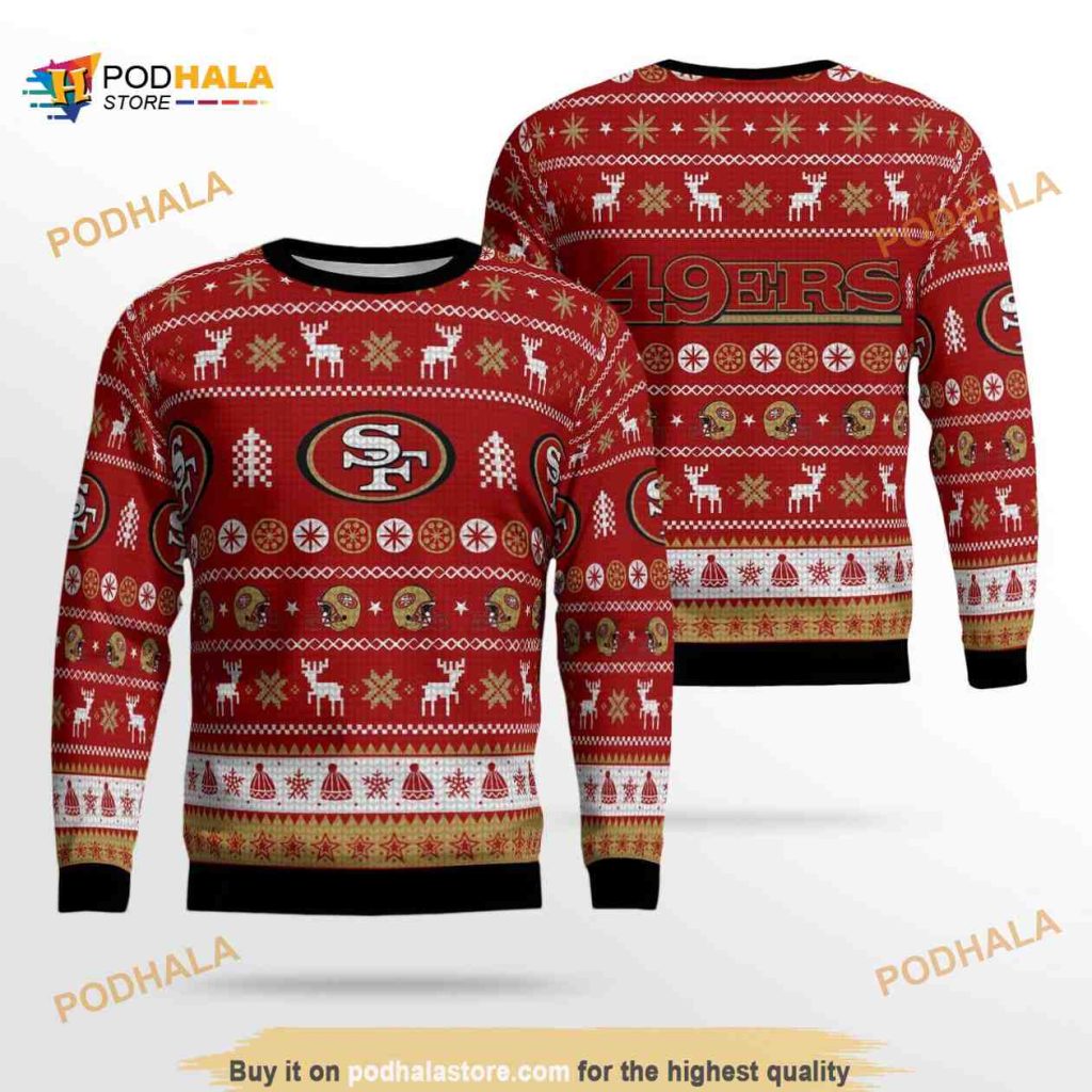 San Francisco 49ers Football Team Holiday Ugly Christmas Sweater