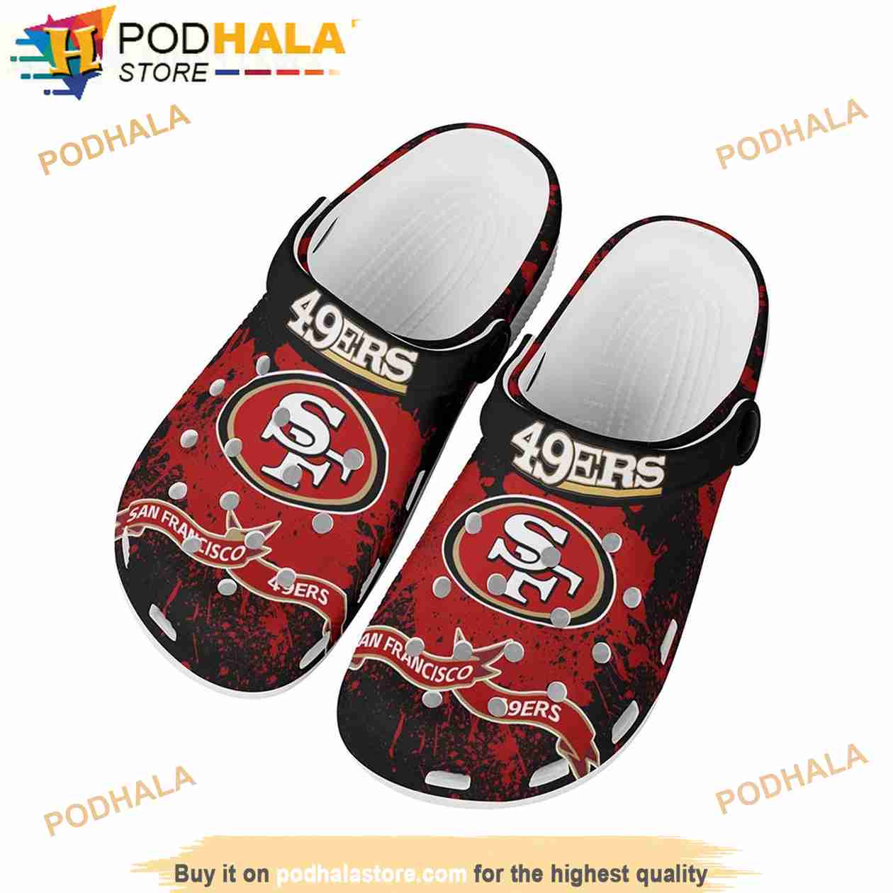San Francisco 49ers Limited Edition Crocband 3D Crocs Slippers - Bring Your Thoughts And Into Reality Today