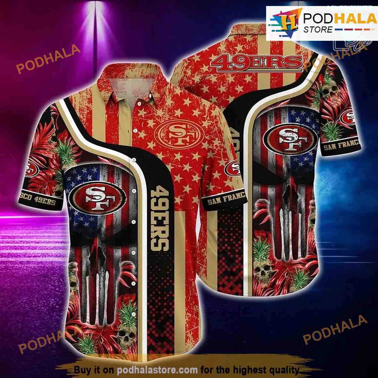 Christmas Gift San Francisco 49ers Skull Pattern 3D Ugly Christmas