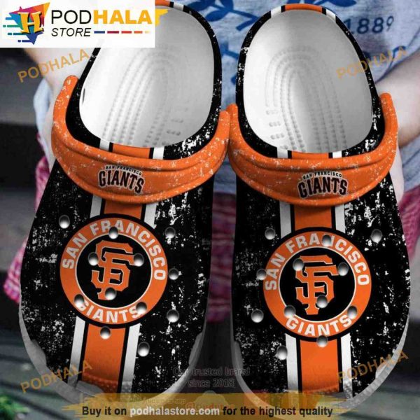 San Francisco Giants Black-orange Mlb 3D Funny Crocs Clog Shoes
