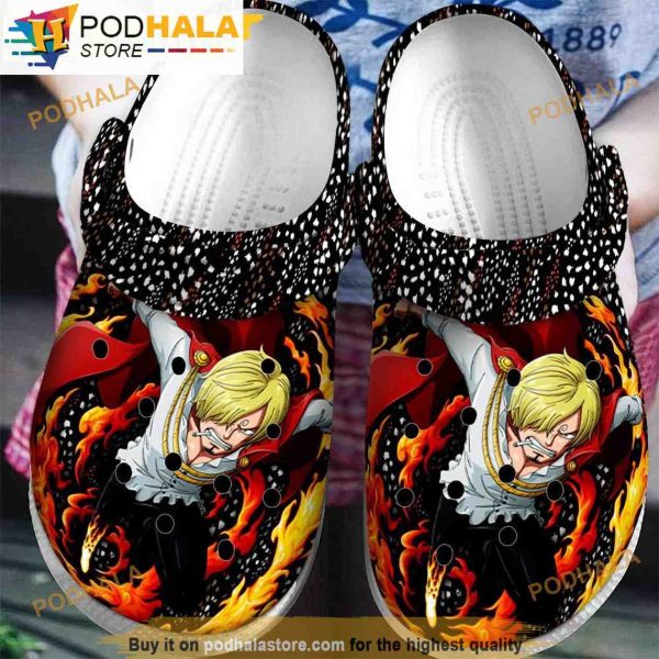 Sanji One Piece 3D Funny Crocs Clog Shoes