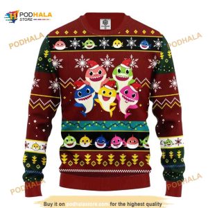 Santa Baby Shark Merry Xmas Ugly Christmas Sweater