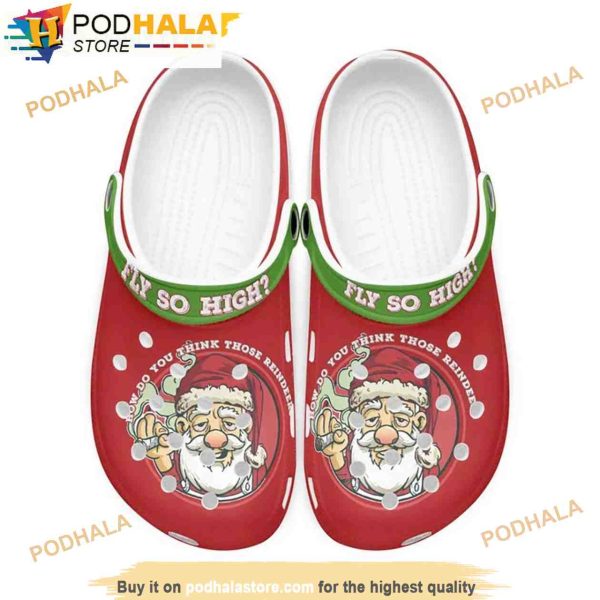 Santa Claus 420 3D Funny Crocs Clog Shoes