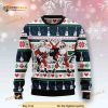 Santa Claus Band Playing Guitar All Over Printed Sweater