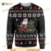 Santa Claus Drive Tractor And Christmas Box All Over Printed Sweater