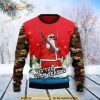 Santa Claus Hold Gun Tis The Open Season All Over Printed Sweater