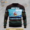 Santa Claus Surfing All Over Printed Funny Ugly Sweater