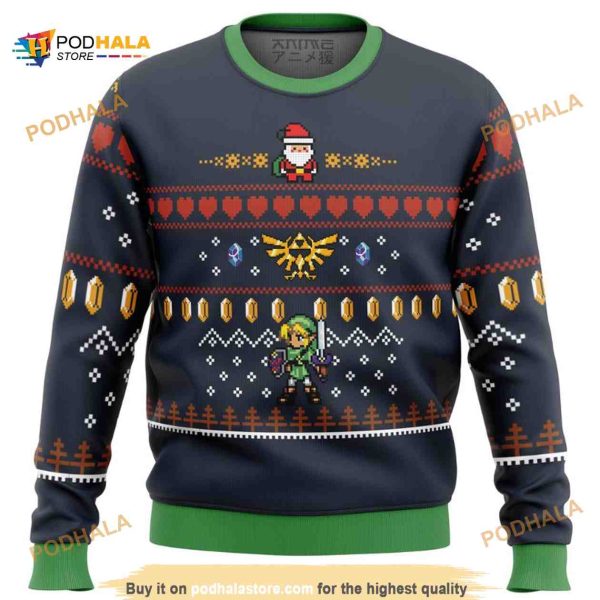 Santa Link The Legend Of Zelda Christmas Ugly Wool Knitted Funny Ugly Sweater