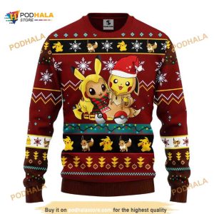 Santa Pikachu Pokemon Christmas Funny Ugly Sweater