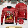 Santa Riding German Shepherd All Over Printed Funny Ugly Sweater