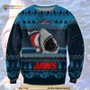 Santa Shark Jaws Ugly Christmas Wool Knitted Funny Ugly Sweater All Over Print