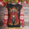 Santa Skeleton Driving Christmas Funny Ugly Sweater
