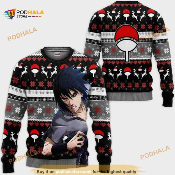 Sasuke Uchiha Anime Ugly Christmas Funny Sweater