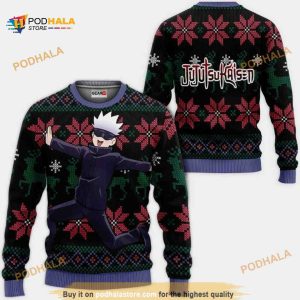 Satoru Gojo Funny Jujutsu Kaisen Xmas Funny Ugly Christmas Sweater